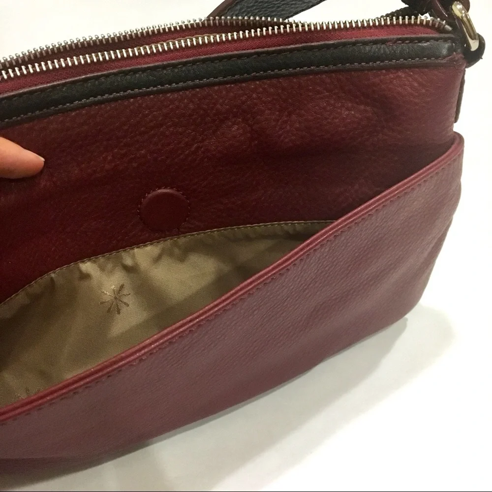 Y2K Leather two-toned shoulder purse red and black